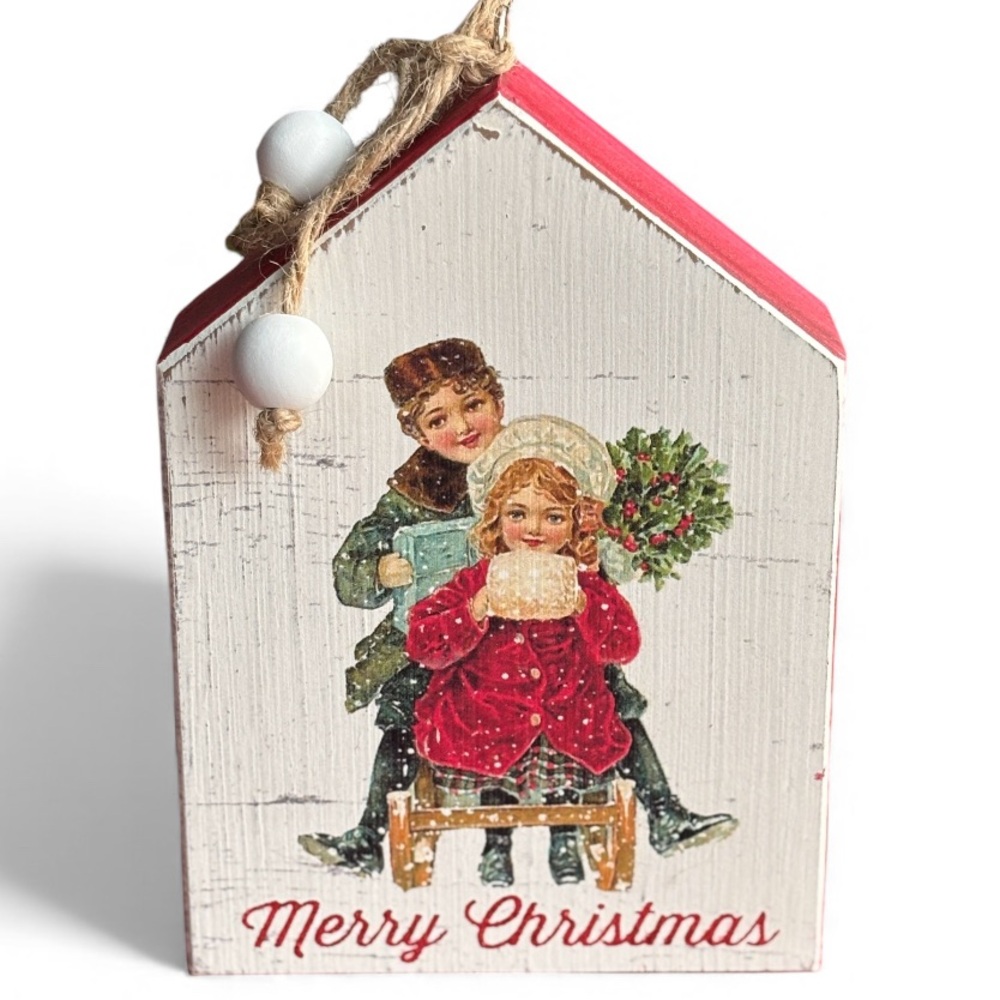 Sixtrees Christmas Decor Wooden Sign Quill to Paper Holiday